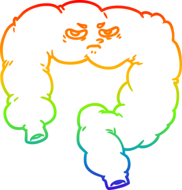 Bir insan tarafından çizilmiş kızgın bir karikatürün çizgi çizimi.