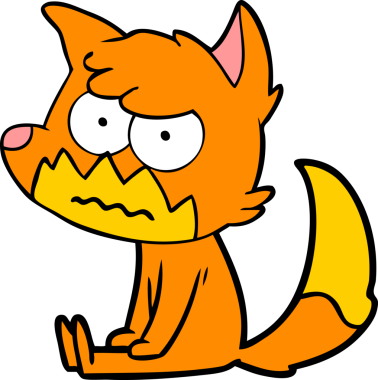 Bir insan tarafından çizilmiş bir tilki.