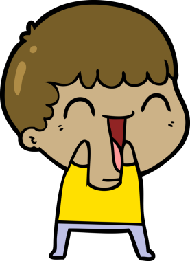 Bir insan tarafından çizilmiş mutlu bir adam.