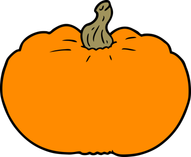 Bir insan tarafından çizilmiş bir balkabağı.