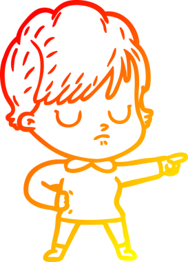 Bir insan tarafından çizilmiş bir karikatür kadın çizimi