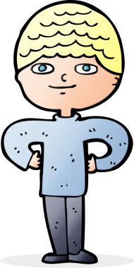 Bir insan tarafından çizilmiş gururlu bir adam.