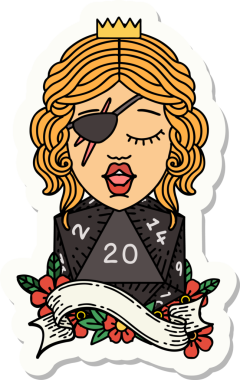 Bir insan tarafından çizilmiş 20 zarlı düzenbaz insan etiketi.