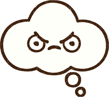 Öfkeli Düşünce Baloncuğu Tebeşiri Bir insan tarafından çizilmiş