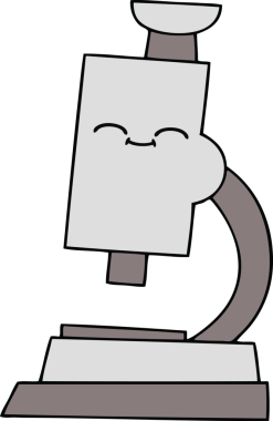 Bir insan tarafından çizilmiş güzel bir mikroskop çizimi.