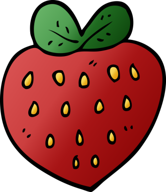 Bir insan tarafından çizilmiş karalama çileği.