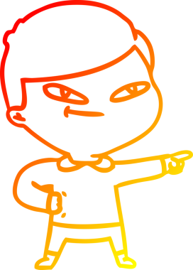 Bir insan tarafından çizilmiş çizgi film karakteri.