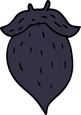 Bir insan tarafından çizilmiş sahte sakal.