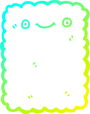 Bir insan tarafından çizilmiş bir çizgi film bisküvisi.