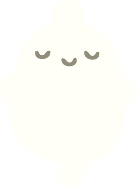 Bir insan tarafından çizilmiş cadılar bayramı hayaleti.