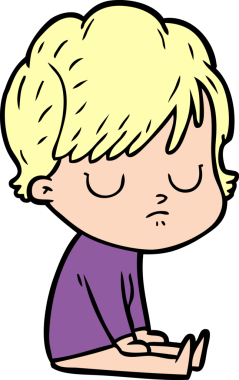 Bir insan tarafından çizilmiş karikatür kadın.