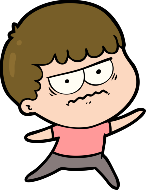 Bir insan tarafından çizilmiş rahatsız bir adam.