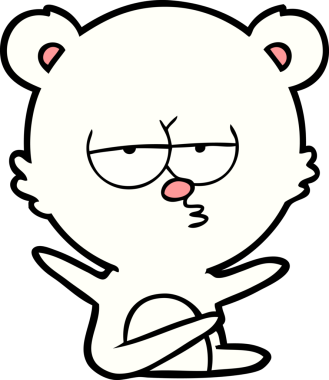 Bir insan tarafından çizilmiş kutup ayısı karikatürü