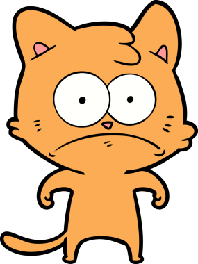 bir insan tarafından çizilmiş sinirli bir kedi.