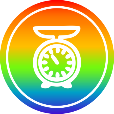 Bir insan tarafından çizilmiş gökkuşağı gradyan ölçekli dairesel simge