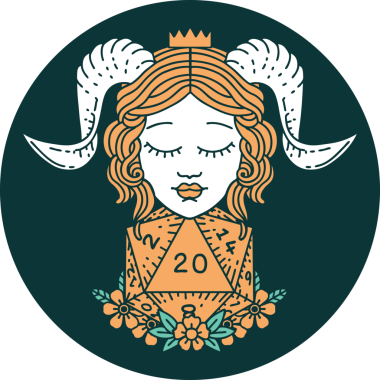 Bir insan tarafından çizilmiş 20 d20 zar ile bağlanma simgesi