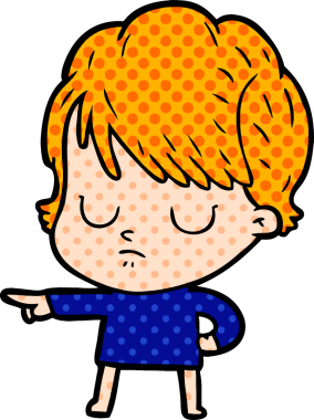 Bir insan tarafından çizilmiş karikatür kadın.