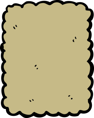 Bir insan tarafından çizilmiş çizgi film bisküvisi