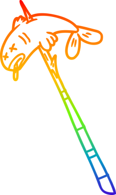 gökkuşağı gradyan çizgisi bir insan tarafından çizilmiş karikatür balığı çizimi