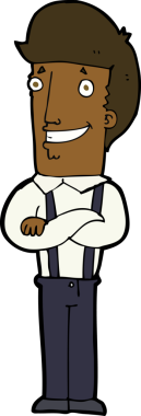 Bir insan tarafından çizilmiş gururlu bir adam.