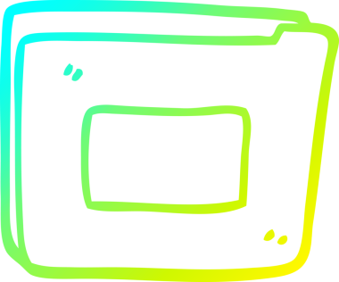 Bir insan tarafından çizilmiş bir iş karikatürünün soğuk gradyan çizimi