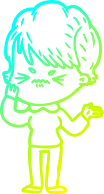 Bir insan tarafından çizilmiş karikatür çizimi.