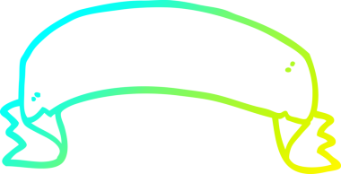 Bir insan tarafından çizilmiş bir çizgi film afişinin soğuk gradyan çizgisi