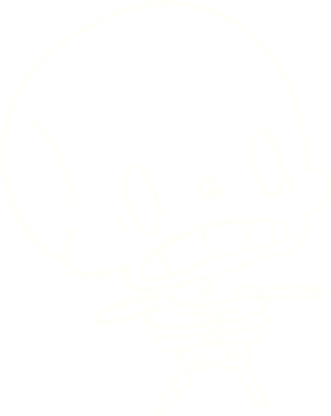 Bir insan tarafından çizilmiş iskelet tebeşiri.