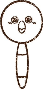 Bir insan tarafından çizilen Büyüteç Kömür Çizimi