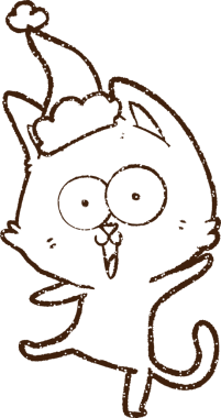 Noel Kedi Kömürü Bir insan tarafından çizilmiş