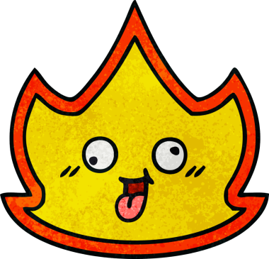 Bir insan tarafından çizilmiş bir ateşin retro grunge dokusu.