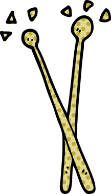 Bir insan tarafından çizilmiş karalama bagetleri.