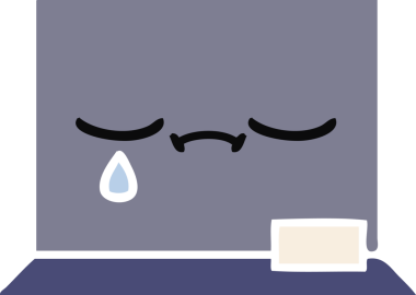 Bir insan tarafından çizilmiş düz renk retro karikatürü