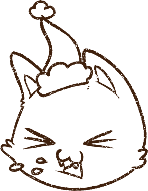 Noel Kedi Kömürü Bir insan tarafından çizilmiş