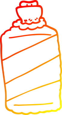 Bir insan tarafından çizilmiş sıcak su şişesinin sıcak çizgi çizimi