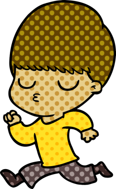 Bir insan tarafından çizilmiş sakin çocuk çizgi filmi.