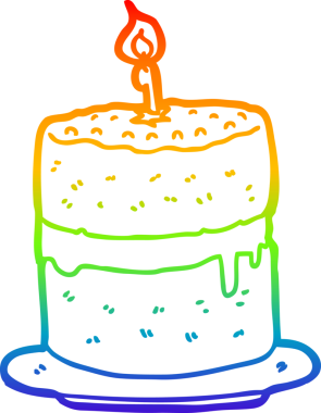 gökkuşağı gradyan çizgisi bir insan tarafından çizilmiş bir çizgi film pastası