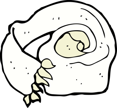 Bir insan tarafından çizilmiş karikatür eşarbı