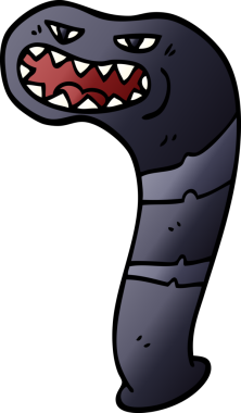 Bir insan tarafından çizilmiş karalama canavarı sülüğü.