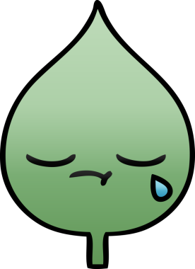 Bir insan tarafından çizilmiş dışavurumsal yaprağın gölgelenmiş çizimi