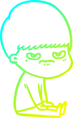 Bir insan tarafından çizilen çizgi film karakteri çizimi.