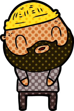 Bir insan tarafından çizilmiş sakallı bir adam.