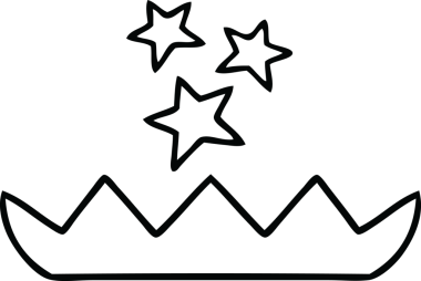 Bir insan tarafından çizilmiş sihirli nilüfer çiçeğinin çizgi çizimi