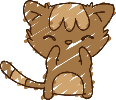 Bir insan tarafından çizilmiş şirin kedi tebeşiri.