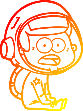 Bir insan tarafından çizilmiş bir çizgi film çizimi, astronotu şaşırttı.