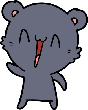 Bir insan tarafından çizilmiş bir çizgi film karakteri.