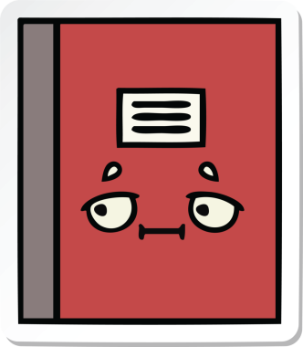 Bir insan tarafından çizilmiş şirin bir çizgi roman çıkartması.