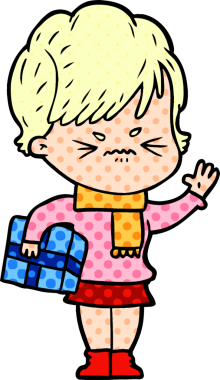 Bir insan tarafından çizilmiş, hayal kırıklığına uğramış bir kadın.