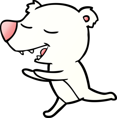 Bir insan tarafından çizilmiş kutup ayısı karikatürü