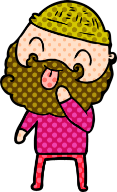 Bir insan tarafından çizilmiş sakallı bir adam.